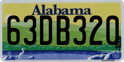 AL license plate 63DB320
