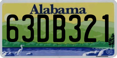 AL license plate 63DB321