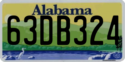 AL license plate 63DB324