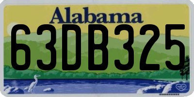 AL license plate 63DB325