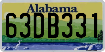 AL license plate 63DB331