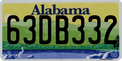 AL license plate 63DB332