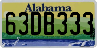 AL license plate 63DB333