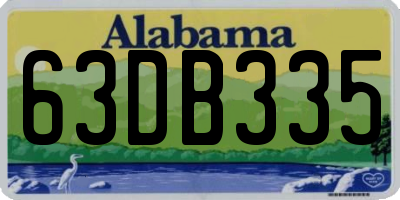 AL license plate 63DB335