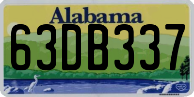 AL license plate 63DB337