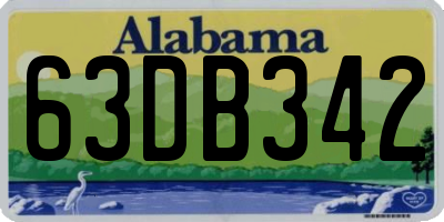 AL license plate 63DB342