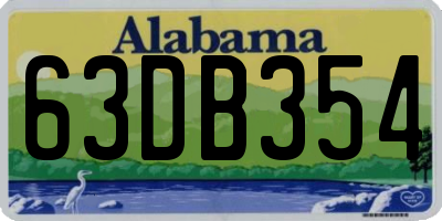 AL license plate 63DB354