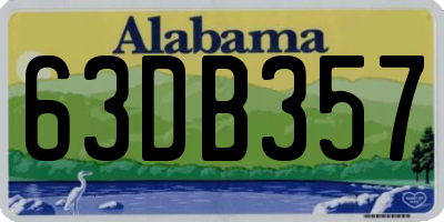 AL license plate 63DB357
