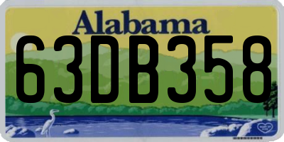 AL license plate 63DB358