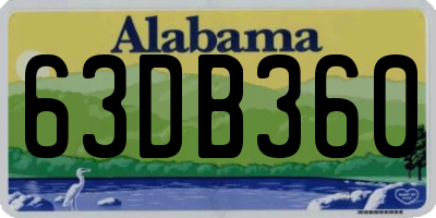 AL license plate 63DB360