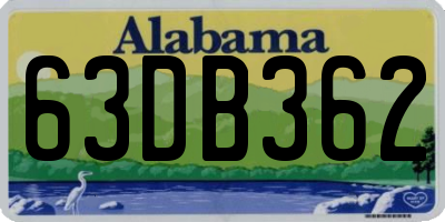 AL license plate 63DB362