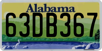 AL license plate 63DB367