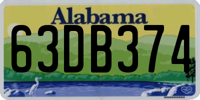 AL license plate 63DB374