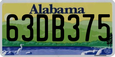 AL license plate 63DB375