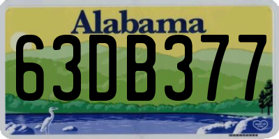 AL license plate 63DB377