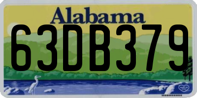 AL license plate 63DB379