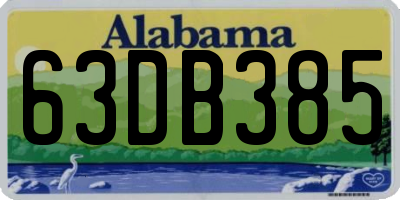 AL license plate 63DB385