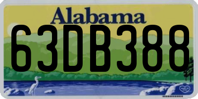 AL license plate 63DB388