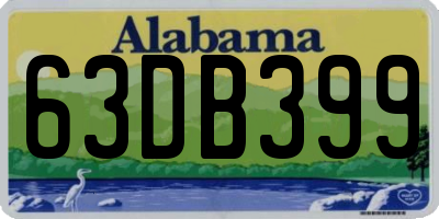 AL license plate 63DB399