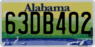 AL license plate 63DB402