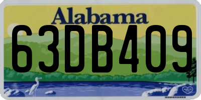AL license plate 63DB409