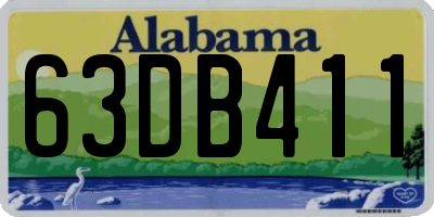 AL license plate 63DB411