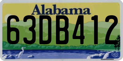 AL license plate 63DB412