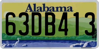 AL license plate 63DB413