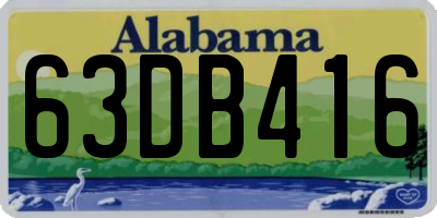 AL license plate 63DB416