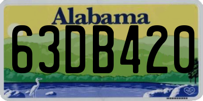 AL license plate 63DB420