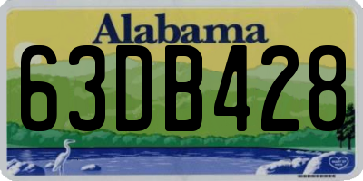 AL license plate 63DB428