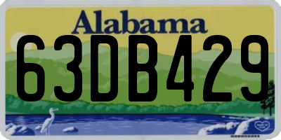 AL license plate 63DB429