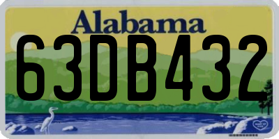 AL license plate 63DB432