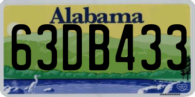 AL license plate 63DB433