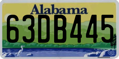 AL license plate 63DB445