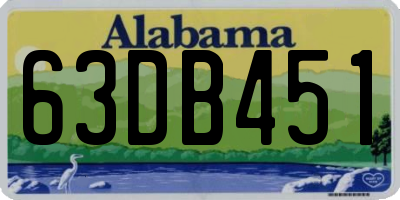 AL license plate 63DB451