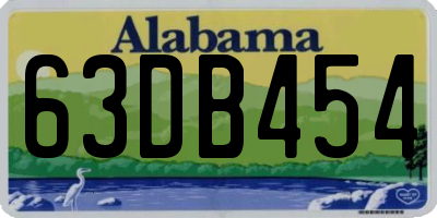 AL license plate 63DB454