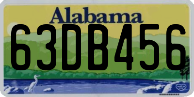 AL license plate 63DB456