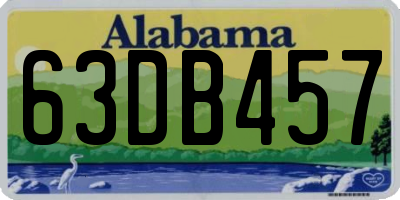 AL license plate 63DB457