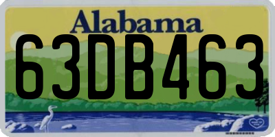 AL license plate 63DB463