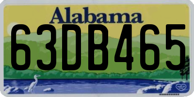 AL license plate 63DB465