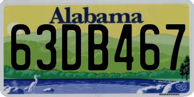 AL license plate 63DB467