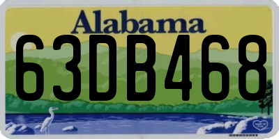 AL license plate 63DB468