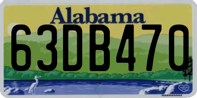 AL license plate 63DB470