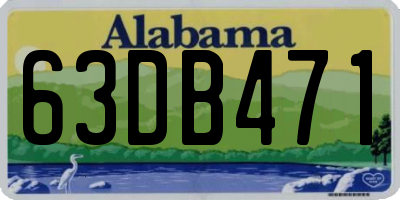 AL license plate 63DB471