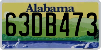 AL license plate 63DB473