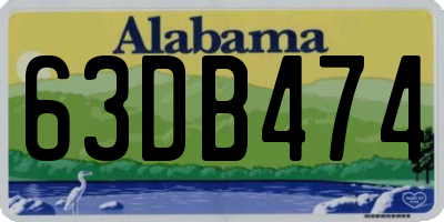 AL license plate 63DB474