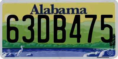 AL license plate 63DB475