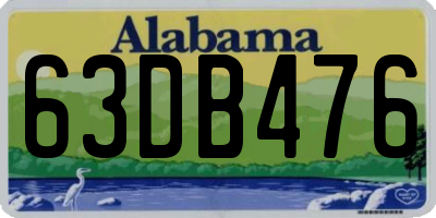 AL license plate 63DB476