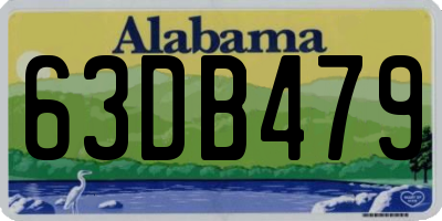 AL license plate 63DB479